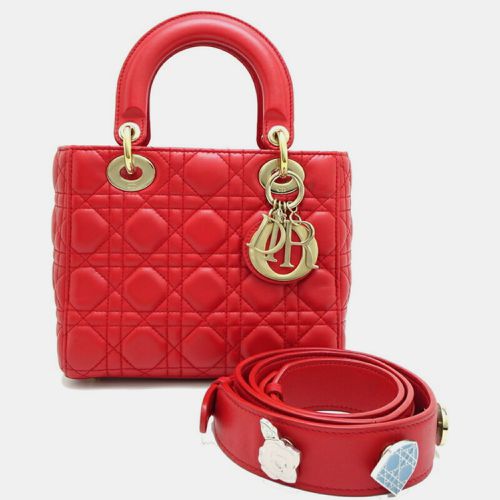 Christian Dior Lambskin Red Dior Lady My ABC Handbag - Dior - Modalova