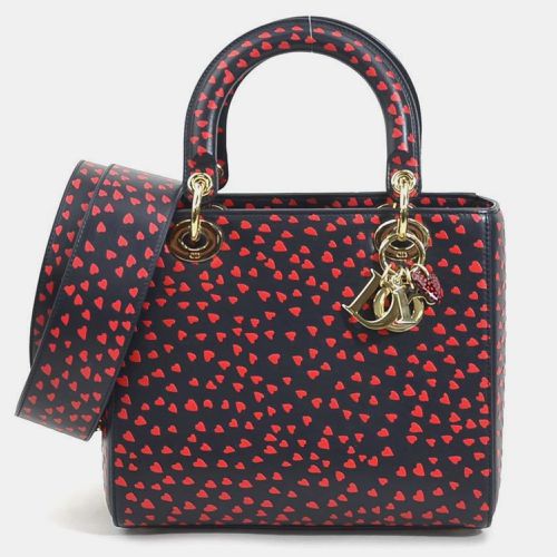 Christian Dior Leather Navy x Red I Love Paris Lady Shoulder Bag - Dior - Modalova