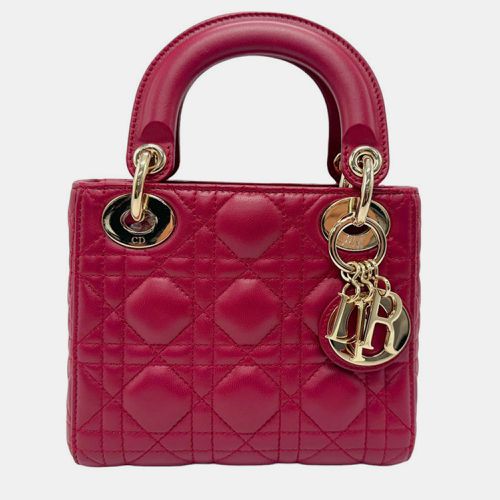 Christian Dior leather burgundy gold Lady handbag - Dior - Modalova