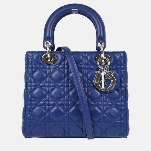 Christian Dior Blue Lambskin Lady Dior Cannage Handbag - Dior - Modalova