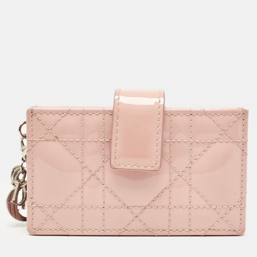 Dior Light Pink Cannage Patent Leather Jasmine Card Holder - Dior - Modalova