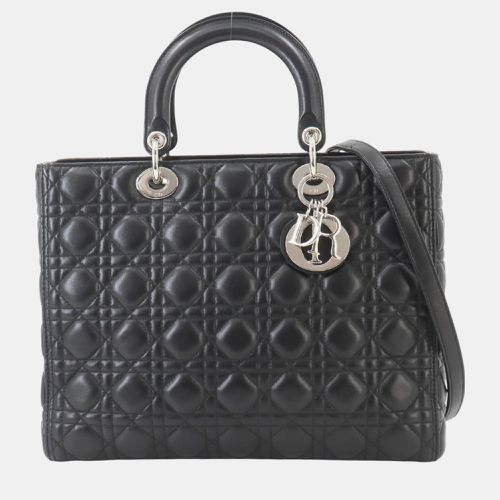 Christian Dior Leather Black Lady Large Shoulder Bag - Dior - Modalova