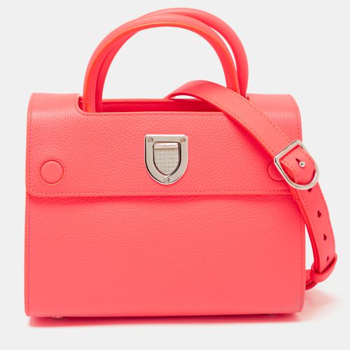 Dior Neon Orange Leather Small Diorever Tote - Dior - Modalova