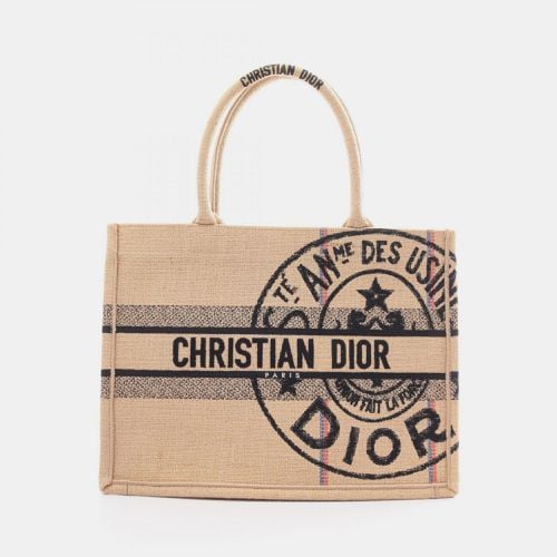 Christian Dior Canvas Beige Multicolor Book Tote Medium Bag - Dior - Modalova