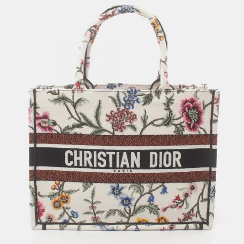 Christian Dior Canvas White Multicolor Book Tote Medium Bag - Dior - Modalova