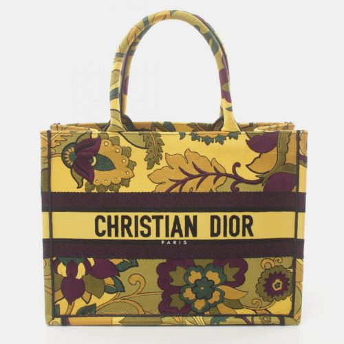 Christian Dior Canvas Yellow Multicolor Book Tote Medium Bag - Dior - Modalova