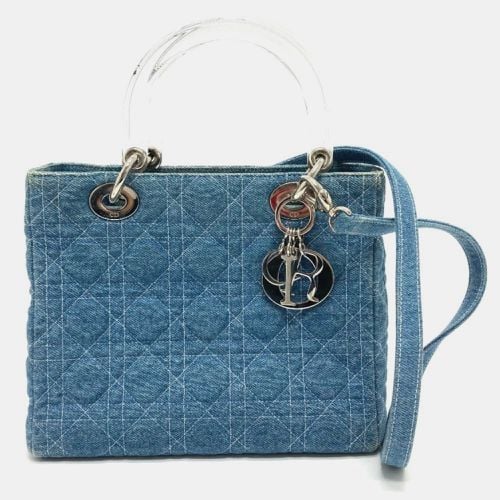 Denim Cannage Lady Medium Shoulder Bag - Dior - Modalova