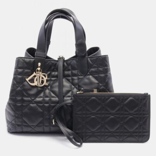 Christian Dior Leather Black Toujours Medium Macrocannage Handbag - Dior - Modalova