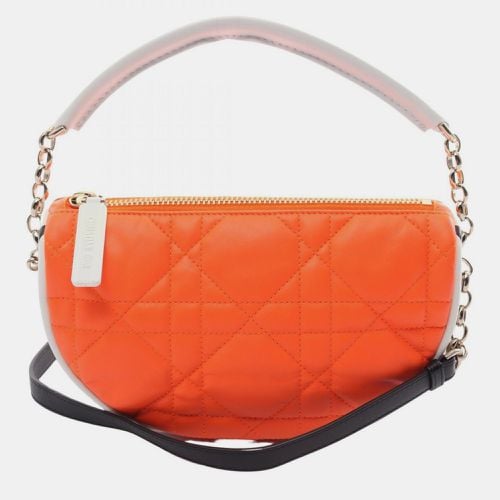 Christian Dior Leather Orange White Black VIBE HOBO Small Shoulder Bag - Dior - Modalova