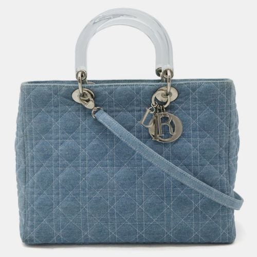 Christian Denim Light Clear Lady Cannage Handbag - Dior - Modalova