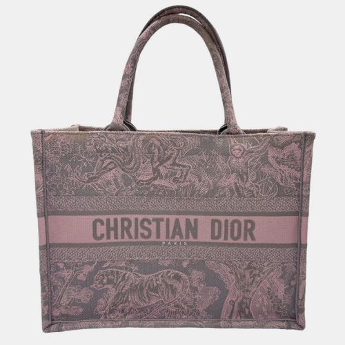 Christian Dior Canvas Pink x Gray Book Medium Tote Bag - Dior - Modalova