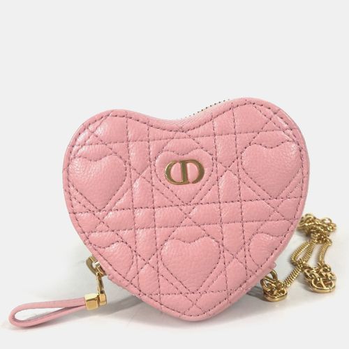 Dior pink Heart Cannage Pochette Chain Bag - Dior - Modalova