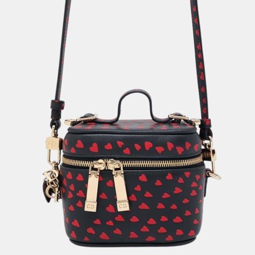 Dior Navy/Red Leather Heart Shoulder Mini Vanity bag - Dior - Modalova