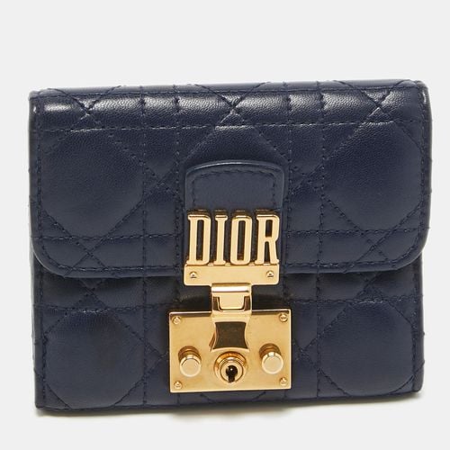 Cannage Leather Addict Compact Wallet - Dior - Modalova