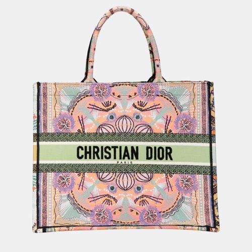 Pink Cruise Large Lights Embroidered Canvas Book Tote - Dior - Modalova