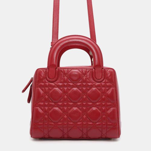 Dior Red Lambskin Lady Dior Handbag Size Small - Dior - Modalova