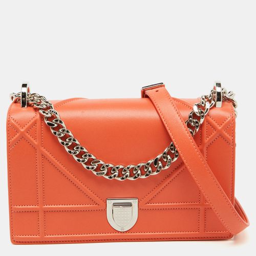 Dior Coral Orange Leather Small Diorama Shoulder Bag - Dior - Modalova