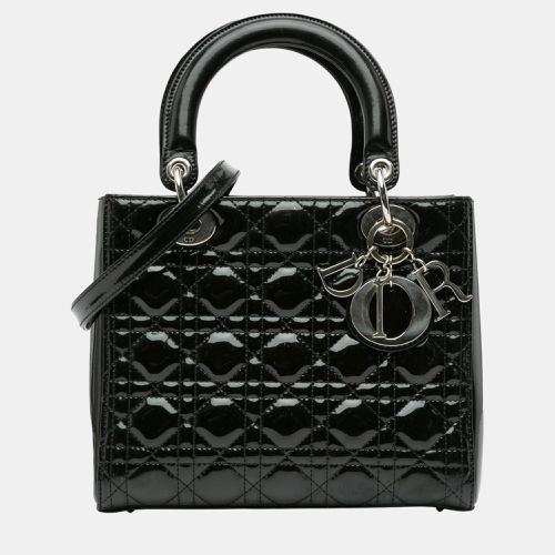 Dior Black Medium Patent Cannage Lady Dior - Dior - Modalova