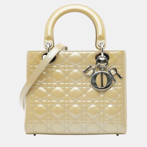 Dior Beige Medium Patent Cannage Lady Dior - Dior - Modalova