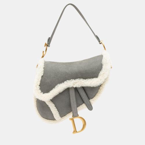 Medium Shearling Suede Saddle - Dior - Modalova