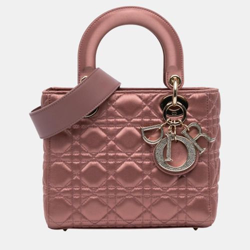 Dior Pink Small Satin Cannage Swarovski Lady Dior - Dior - Modalova