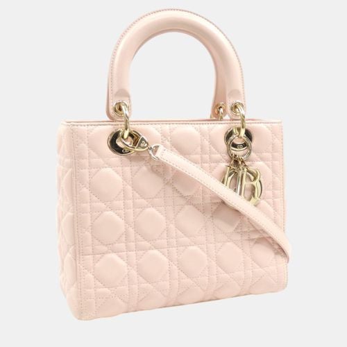 Christian Dior Pink Lambskin Lady Cannage Leather Handbag - Dior - Modalova