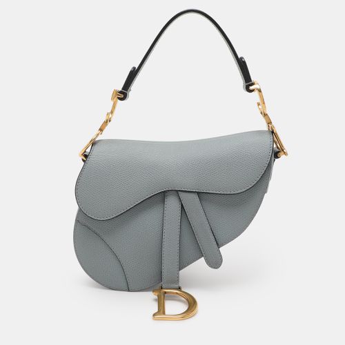 Dior Blue Leather Mini Saddle Bag - Dior - Modalova