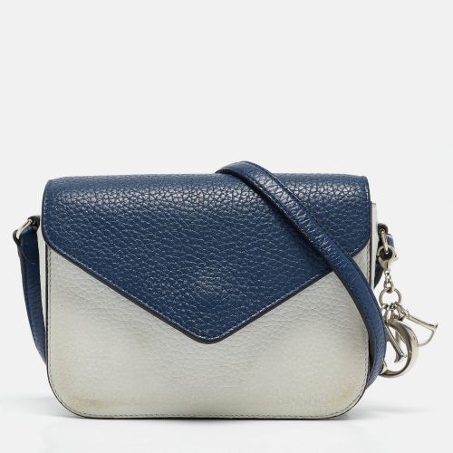 Dior Two Tone Blue Leather Diorissimo Promenade Envelope Pouch Crossbody Bag - Dior - Modalova