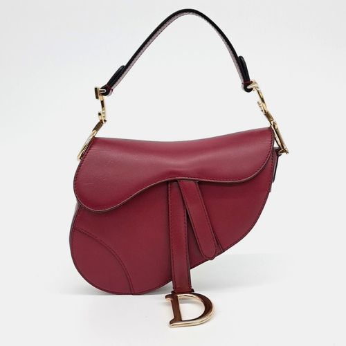 Dior Red Leather Mini Saddle Bag - Dior - Modalova