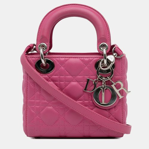 Dior Pink Leather Dior Mini Lambskin Cannage Lady Dior - Dior - Modalova