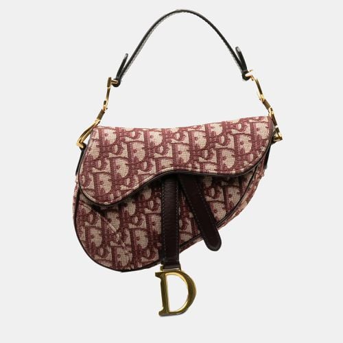 Dior Red Canvas Mini Oblique Saddle Bag - Dior - Modalova