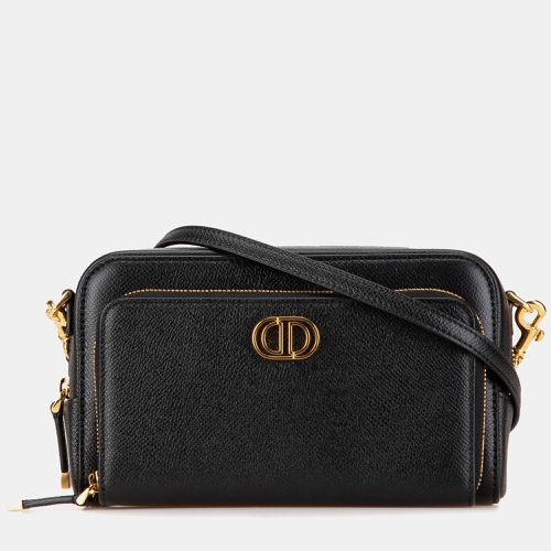 Dior Black Calf Leather Grained Caro Double Pouch - Dior - Modalova