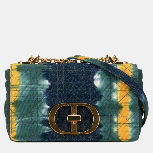 Dior Blue Denim Small Denim Tie-Dye Cannage Caro Bag - Dior - Modalova