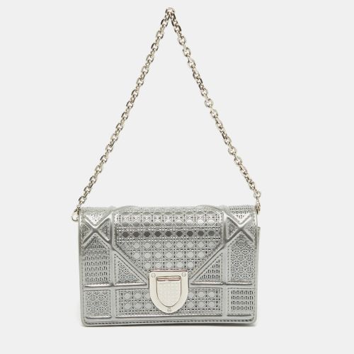 Dior Silver Cannage Patent Leather Baby Diorama Chain Bag - Dior - Modalova