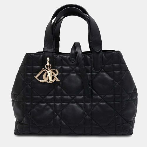 Christian Dior Medium Calf Leather Black Dior Toujours Macrocannage Handbag - Dior - Modalova