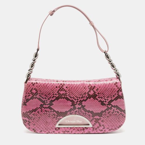 Dior Pink Leather and Python Malice Shoulder Bag - Dior - Modalova