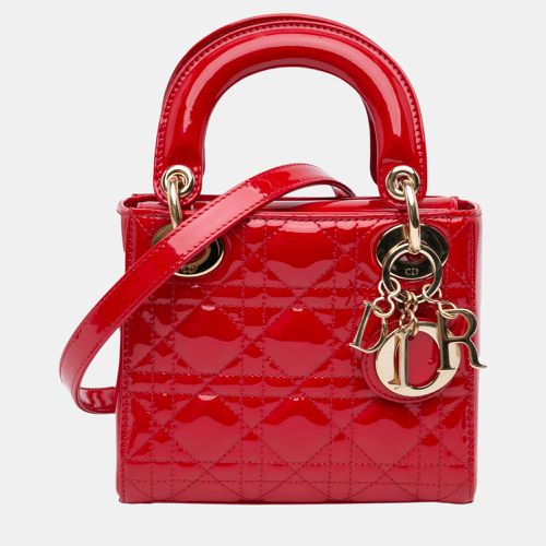 Dior Red Mini Patent Cannage Lady Dior - Dior - Modalova