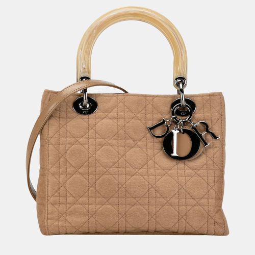 Dior Brown Medium Wool Cannage Lady Dior - Dior - Modalova