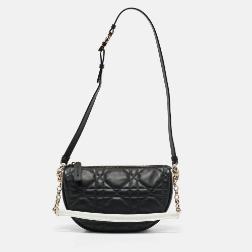 Dior Black Cannage Leather Small Vibe Hobo - Dior - Modalova