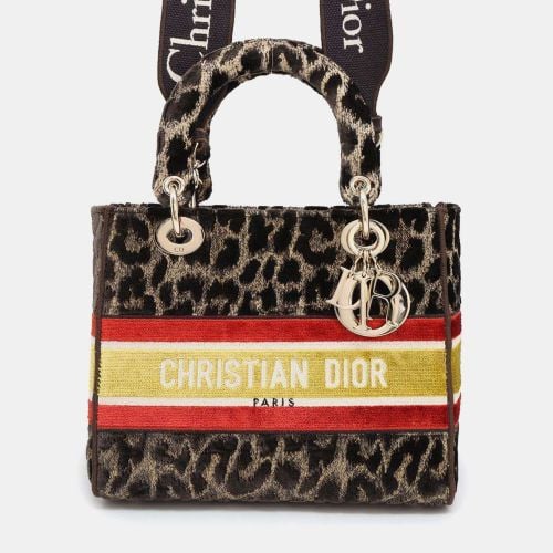 Dior Leopard Velour Medium Lady D-Lite Handbag - Dior - Modalova