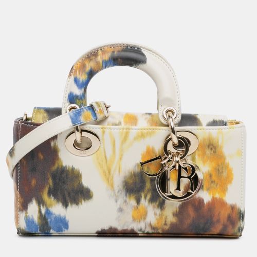 Dior White Leather Small Floral Print Lady D-Joy Bag - Dior - Modalova