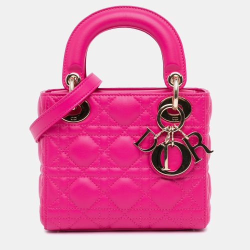 Dior Pink Mini Lambskin Cannage Lady Dior - Dior - Modalova