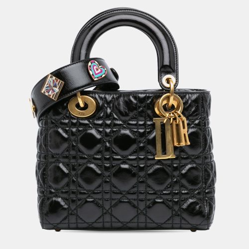 Dior Black Small Crinkled Patent Cannage My ABCDior Lady Dior - Dior - Modalova