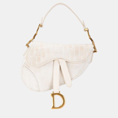 Dior White Mini Oblique Saddle - Dior - Modalova