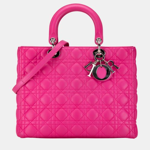 Large Lambskin Cannage Lady - Dior - Modalova