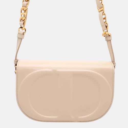 Dior Caramel/Beige Box Calf Leather Cd Signature Chain Shoulder Bag - Dior - Modalova