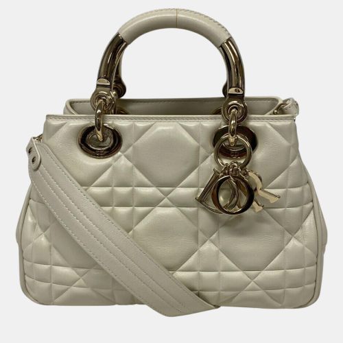 Dior White Leather Cannage Lady Handbag - Dior - Modalova