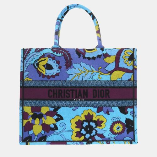 Dior Blue/Purple Canvas Book Tote Large Tote Bag - Dior - Modalova