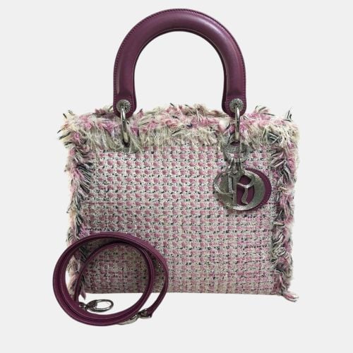 Dior Purple Tweed, Leather Ginza Limited Lady Dior Shoulder Bag - Dior - Modalova