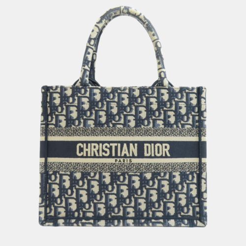 Dior Navy Canvas Book Tote Small Bag - Dior - Modalova